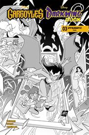 GARGOYLES DARKWING DUCK #3 CVR E INC 1:10 CIRO CANGIALOSI LINE ART VAR