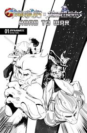 THUNDERCATS X SILVERHAWKS ROAD TO WAR (ONE SHOT) CVR H INC 1:10 SEBASTIAN PIRIZ LINE ART VAR