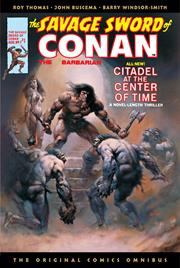 SAVAGE SWORD OF CONAN THE ORIGINAL COMICS OMNIBUS HC VOL 01 DIRECT MARKET EDITION BORIS VALLEJO CITADEL AT THE CENTER OF TIME CVR (MR)