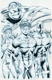 YOUNGBLOOD #5 CVR H ROB LIEFELD INVINCIBLE TEAM UP B&W VAR (MR)