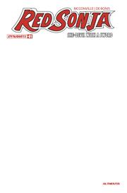 RED SONJA SHE DEVIL WITH A SWORD #1 CVR F BLANK AUTHENTIX VAR