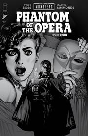 UNIVERSAL MONSTERS PHANTOM OF THE OPERA #4 (OF 4) CVR D INC 1:25 RYAN SOOK B&W CLASSIC HORROR VAR