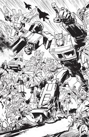 TRANSFORMERS #9 CVR G B&W JASON HOWARD CONNECTING EU ANNIVERSARY VAR