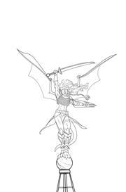 GARGOYLES DEMONA #1 CVR O INC 1:15 FRANK PAUR LINE ART VIRGIN VAR