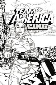 TEAM AMERICA RACING FULL THROTTLE EDITION #1 (ONE SHOT) CVR E HOWARD CHAYKIN B&W VARIANT