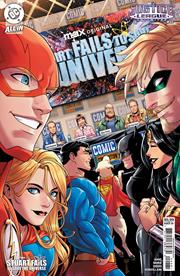 JUSTICE LEAGUE UNLIMITED #22 CVR G SERG ACUNA STUART FAILS TO SAVE THE UNIVERSE CARD STOCK VAR