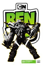BEN 10 #1 4TH PTG CVR B INC 1:7 ROBERT CAREY B&W VAR