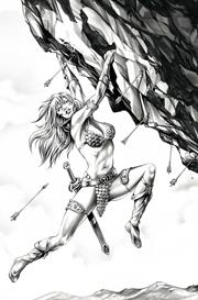 RED SONJA SHE DEVIL WITH A SWORD #4 CVR N INC 1:7 MIKE ROOTH B&W VIRGIN VAR