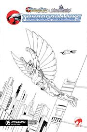 THUNDERCATS X SILVERHAWKS THUNDERHAWKS #5 CVR K DECLAN SHALVEY LINE ART VAR