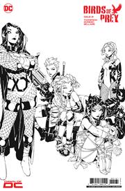 BIRDS OF PREY #1 CVR G INC 1:50 CHRIS BACHALO B&W CARD STOCK VAR