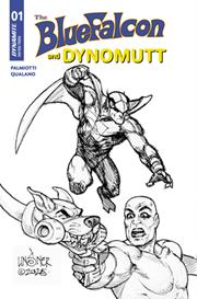 BLUE FALCON & DYNOMUTT #1 CVR L INC 1:10 JOSEPH MICHAEL LINSNER LINE ART VAR