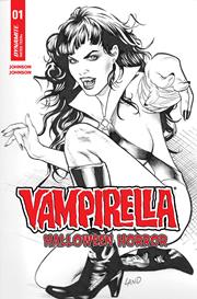 VAMPIRELLA HALLOWEEN HORROR #1 CVR Q INC 1:7 GREG LAND LINE ART FOC BONUS VAR