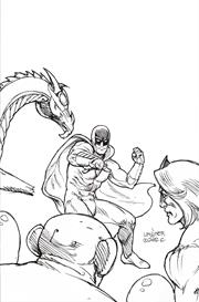 SPACE GHOST VS THE HERCULOIDS #1 CVR P INC 1:7 JOSEPH MICHAEL LINSNER LINE ART VIRGIN VAR