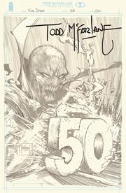 KING SPAWN #50 CVR H INC 1:1000 TODD MCFARLANE VIRGIN SIGNED W SKETCH VAR
