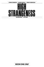 HIGH STRANGENESS #1 (OF 5) CVR G BLANK SKETCH VAR
