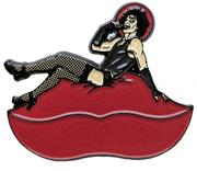 ROCKY HORROR PICTURE SHOW FRANK N FURTER ENAMEL PIN BADGE