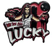 ROCKY HORROR PICTURE SHOW MAGENTA ENAMEL PIN BADGE