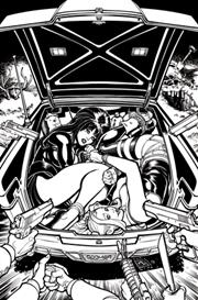 HARLEY QUINN X ELVIRA #2 CVR O INC 1:15 CHAD HARDIN LINE ART VIRGIN VAR