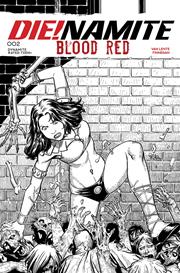 DIENAMITE BLOOD RED #2 CVR L INC 1:7 EJ SU LINE ART FOC BONUS VAR