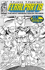 FERAL #18 CVR E TONY FLEECS & TRISH FORSTNER YOUNGBLOOD TEAM UP B&W VIRGIN VAR