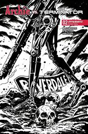 ARCHIE VS THE TERMINATOR #2 CVR K FRANCESCO FRANCAVILLA LINE ART VAR