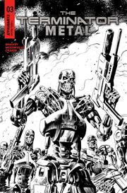 TERMINATOR METAL #3 CVR J INC 1:5 PAOLO ANTIGA LINE ART FOC BONUS VAR