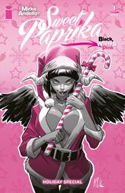 MIRKA ANDOLFOS SWEET PAPRIKA BLACK WHITE & PINK HOLIDAY SPECIAL (ONE SHOT) CVR D MARCO FAILLA VAR (MR)