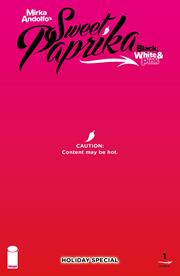 MIRKA ANDOLFOS SWEET PAPRIKA BLACK WHITE & PINK HOLIDAY SPECIAL (ONE SHOT) CVR E MIRKA ANDOLFO HOT COVER POLYBAGGED VAR (MR)