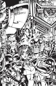 FREE PLANET #7 CVR E JED DOUGHERTY YOUNGBLOOD TEAM UP B&W VIRGIN VAR