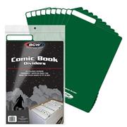 COMIC BOOK DIVIDERS GREEN (25 PACK) (NET)