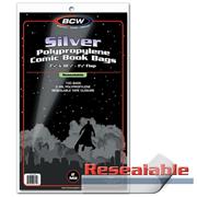 RESEALABLE SILVER REGULAR COMIC BAGS (PACK OF 100) (NET)