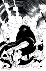 DISNEY VILLAINS URSULA #1 CVR L INC 1:15 ROBERT QUINN LINE ART VIRGIN VAR