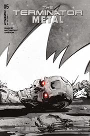TERMINATOR METAL #5 CVR J INC 1:5 SEBASTIAN PIRIZ B&W TRADE DRESS VAR