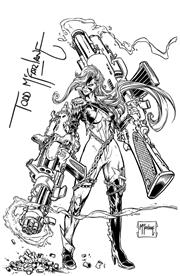 SPAWN SCORCHED #50 CVR G INC 1:250 TODD MCFARLANE SIGNED B&W INKS VAR