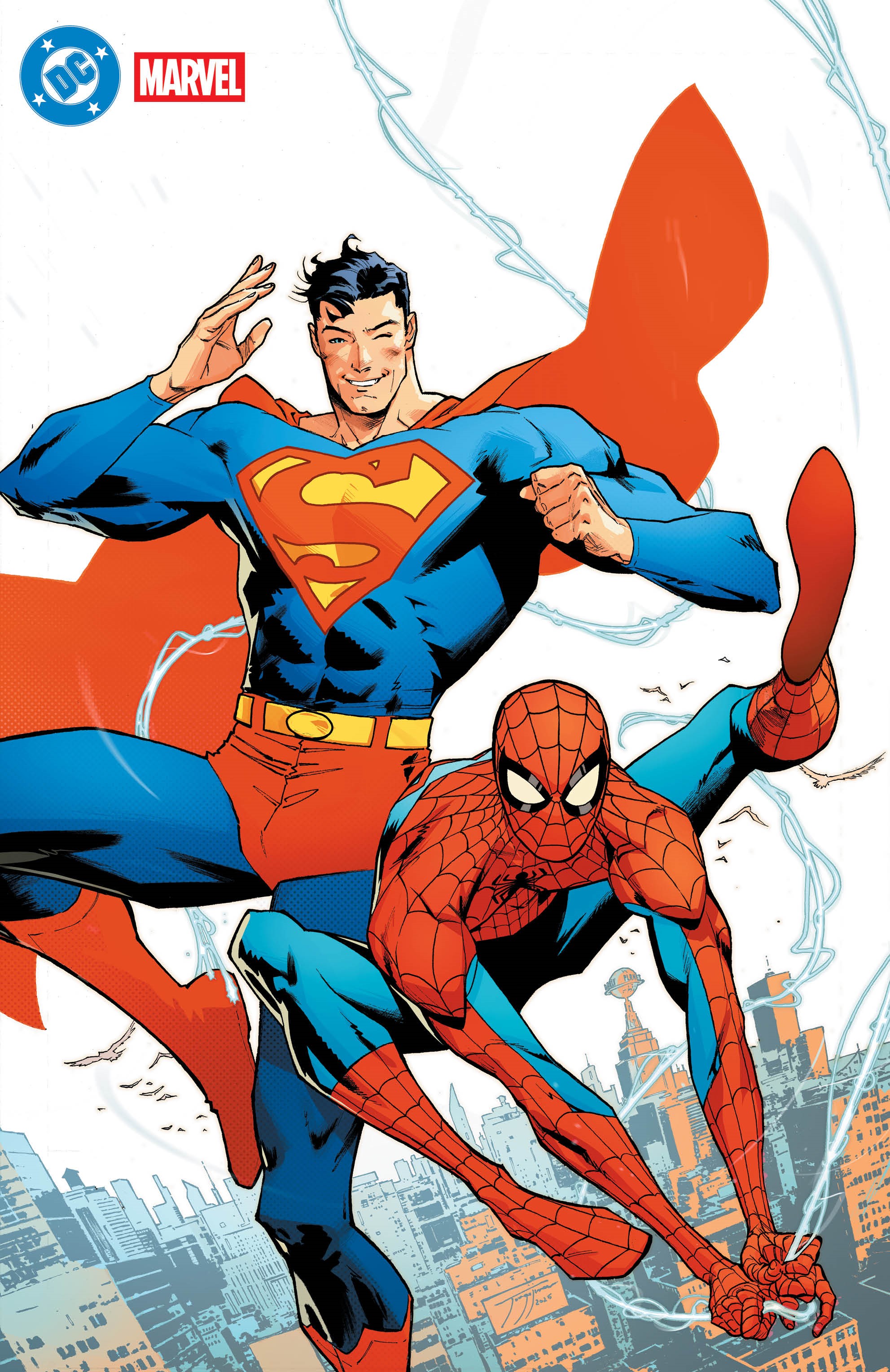  76194139647700139 | DC MARVEL SUPERMAN SPIDER MAN @1 (ONE SHOT) COVER Y JORGE JIMENEZ FOIL VARIANT | DC  