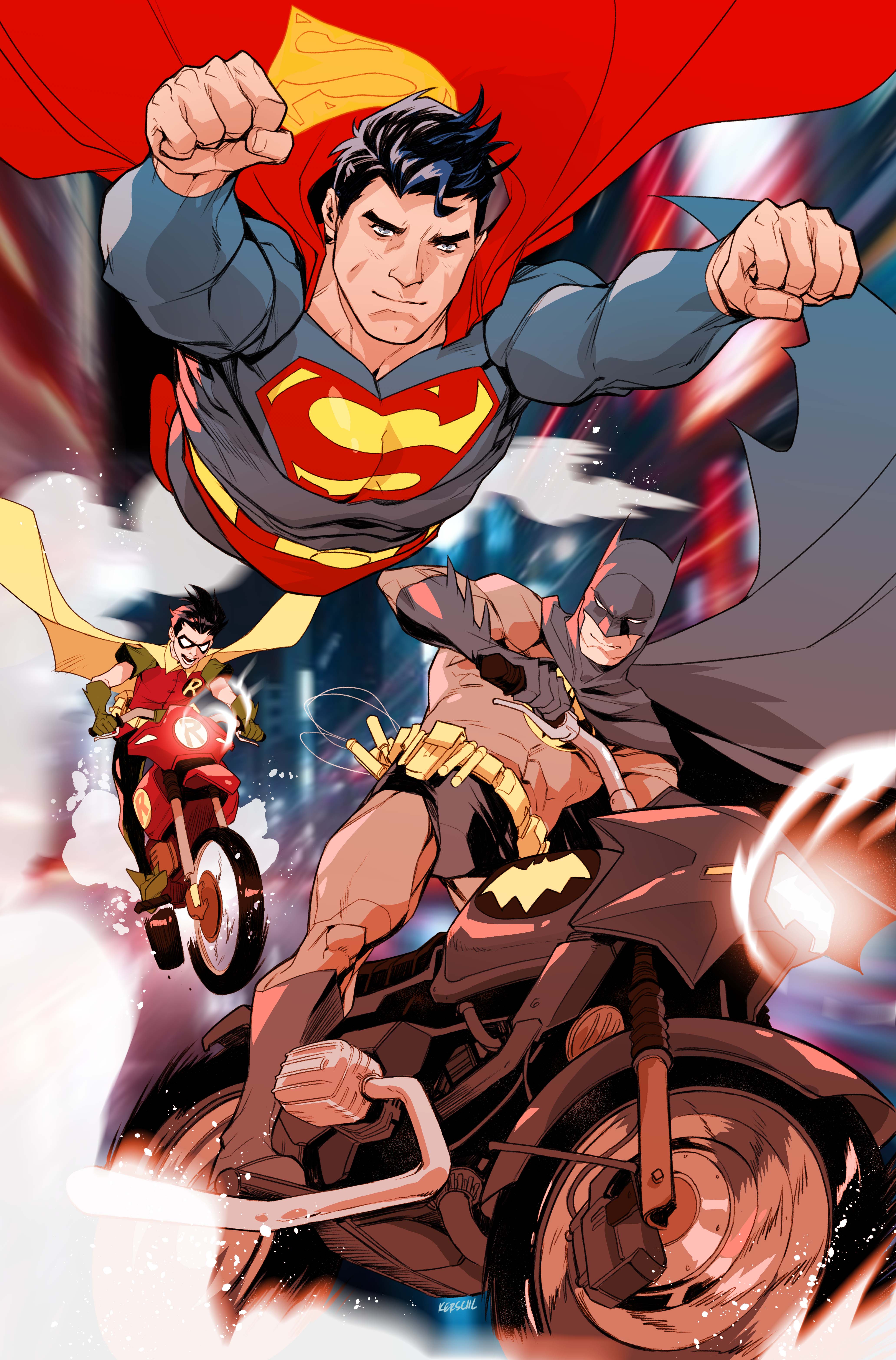  FOC21022026052 | BATMAN SUPERMAN WORLDS FINEST @49 CVR C KARL KERSCHL CARD STOCK VAR  PRE ORDER [FOC 2102] | DC  