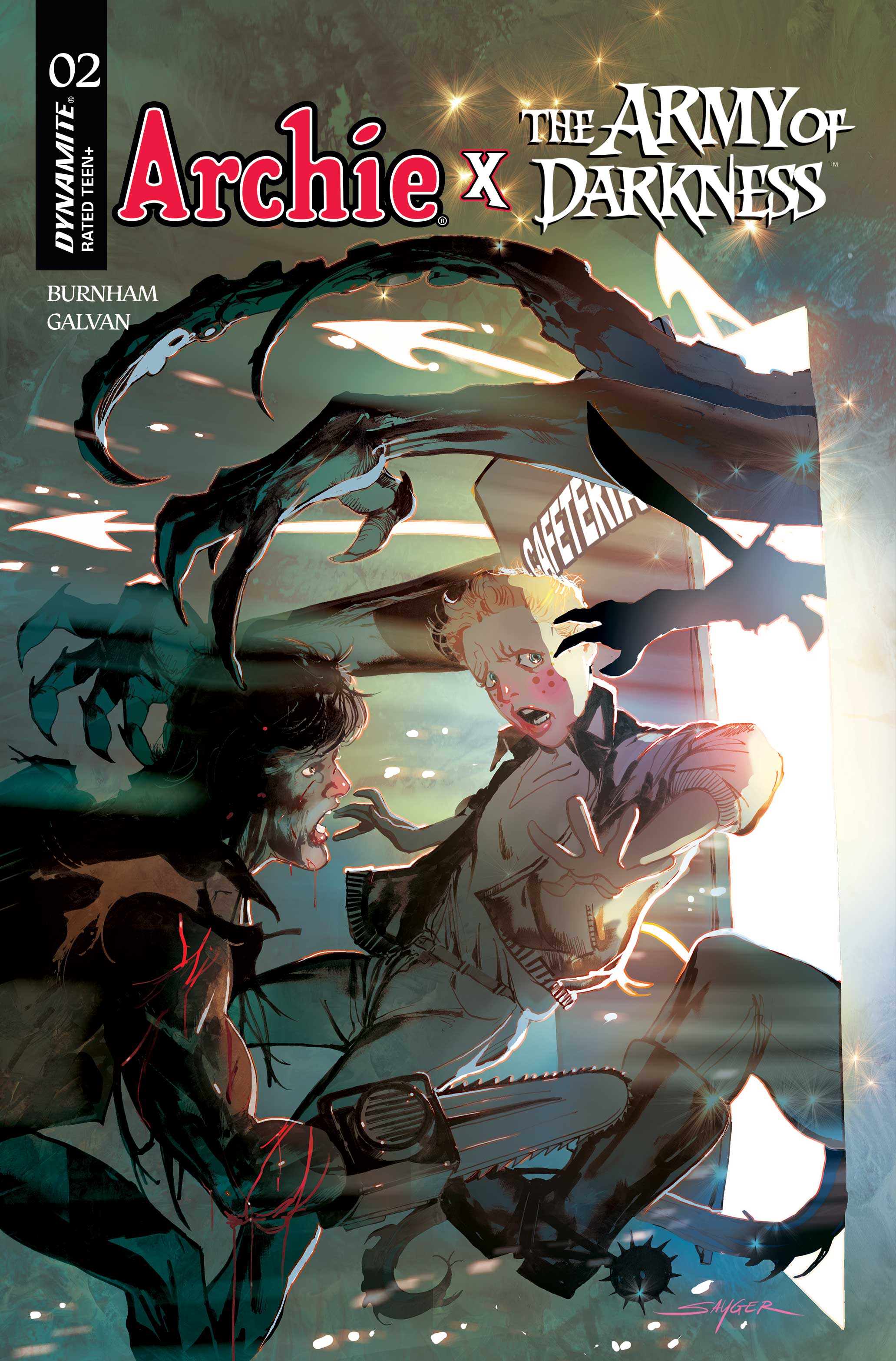  FOC14022026057 | ARCHIE X ARMY OF DARKNESS @2 CVR E STUART SAYGER VAR  PRE ORDER [FOC 1402] | LUNAR  