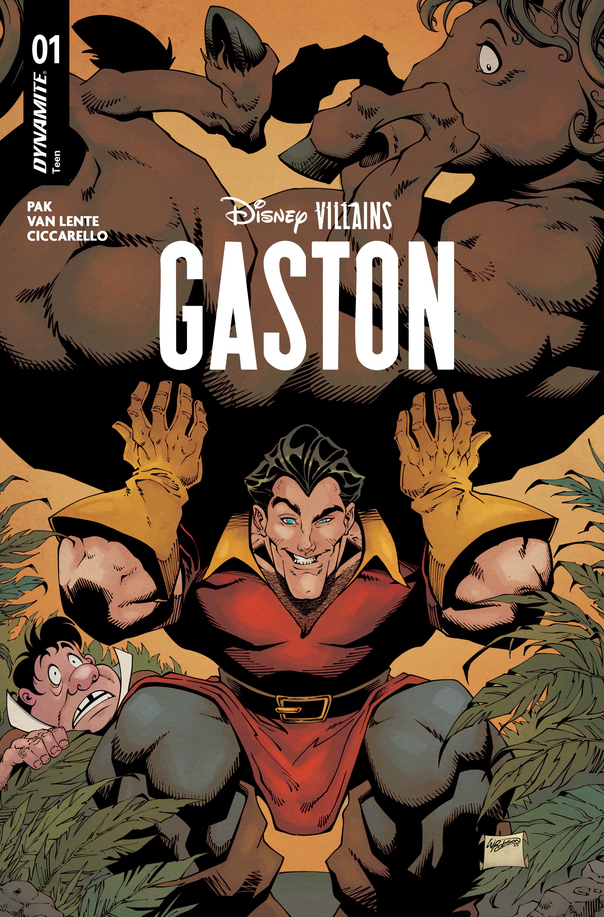  FOC31012026265 | DISNEY VILLAINS GASTON @1 CVR D WILL ROBSON VAR  PRE ORDER [FOC 3101] | LUNAR  