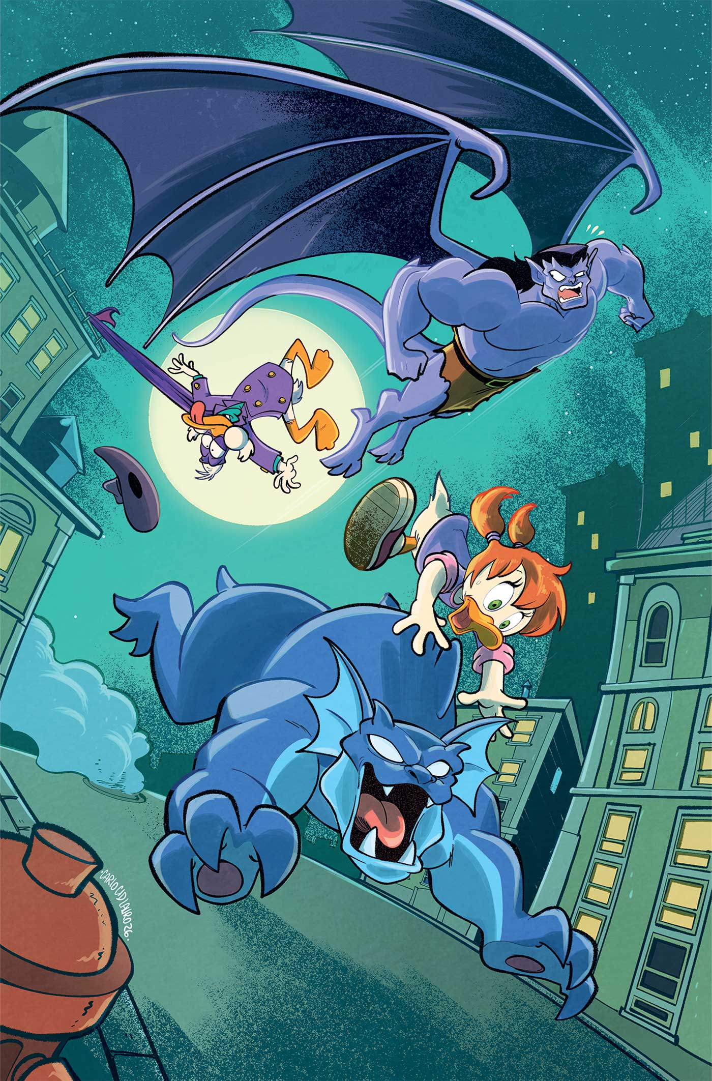 Gargoyles/Darkwing Duck #3 (Cover F Carlo Lauro Full Art Variant)