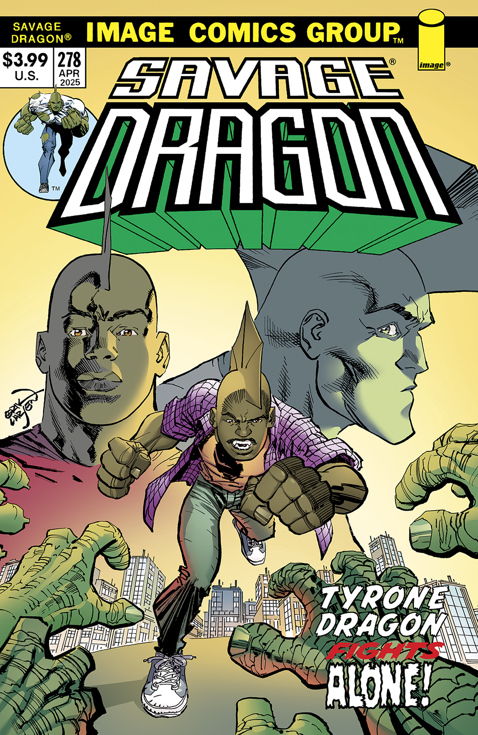  FOC9082025063 | SAVAGE DRAGON @278 CVR B ERIK LARSEN 70S TRADE DRESS VAR PRE ORDER [FOC 0908] | IMAGE  