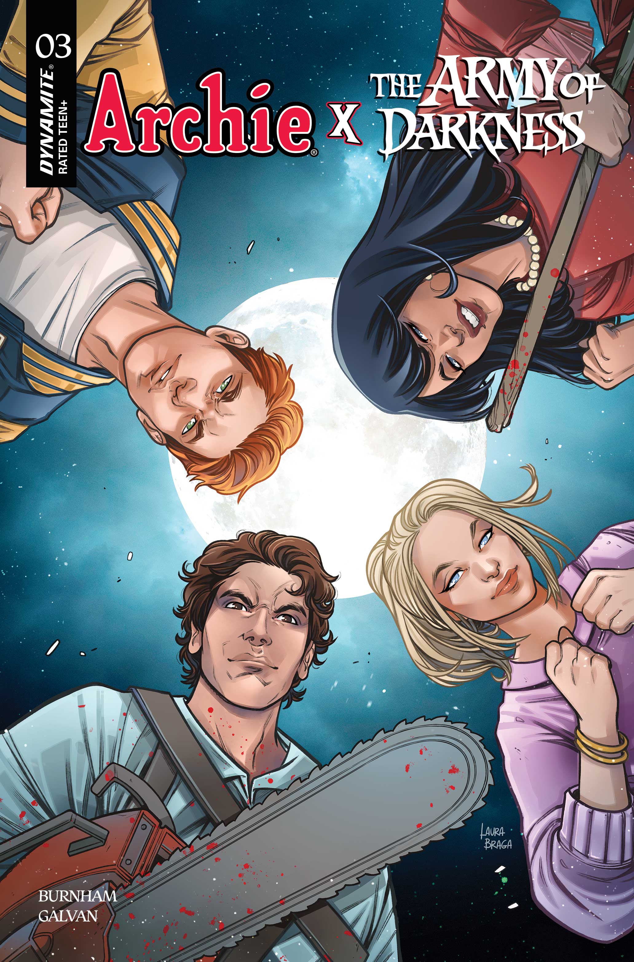  FOC14032026062 | ARCHIE X ARMY OF DARKNESS @3 CVR C LAURA BRAGA VAR PRE ORDER [FOC 1403] | LUNAR  