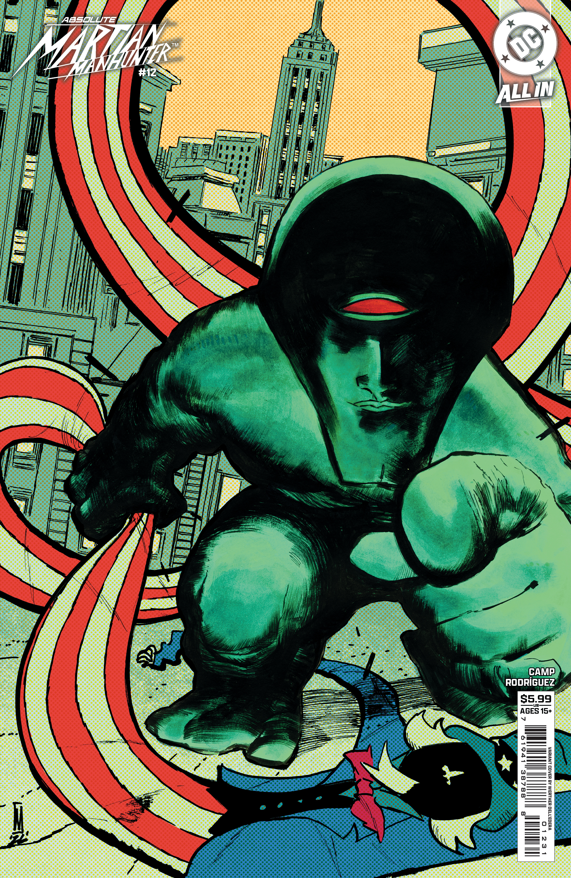  FOC30052026016 | ABSOLUTE MARTIAN MANHUNTER @12 CVR C WERTHER DELL EDERA CARD STOCK VAR PRE ORDER [FOC 3005] | DC  