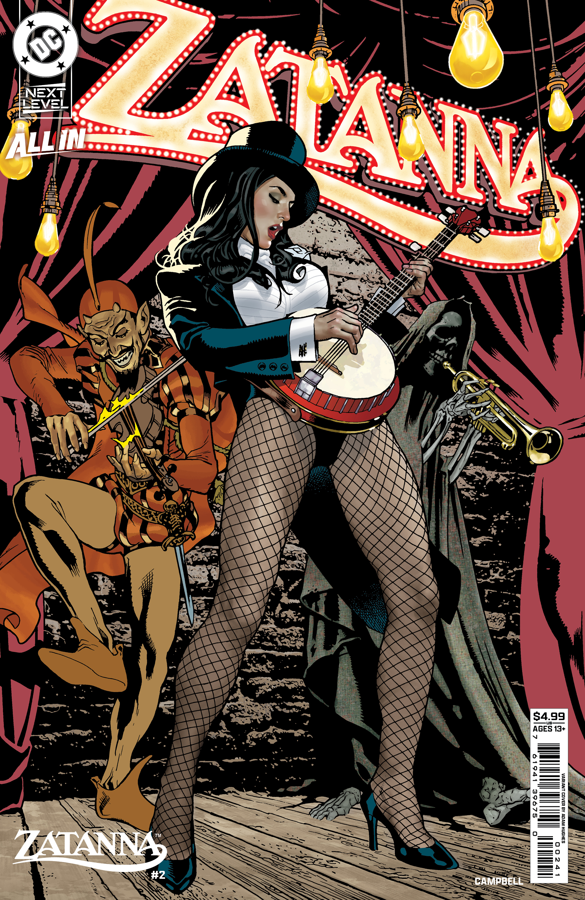  76194139675000241 | ZATANNA (2026) @2 COVER D ADAM HUGHES CARD STOCK VARIANT | DC  