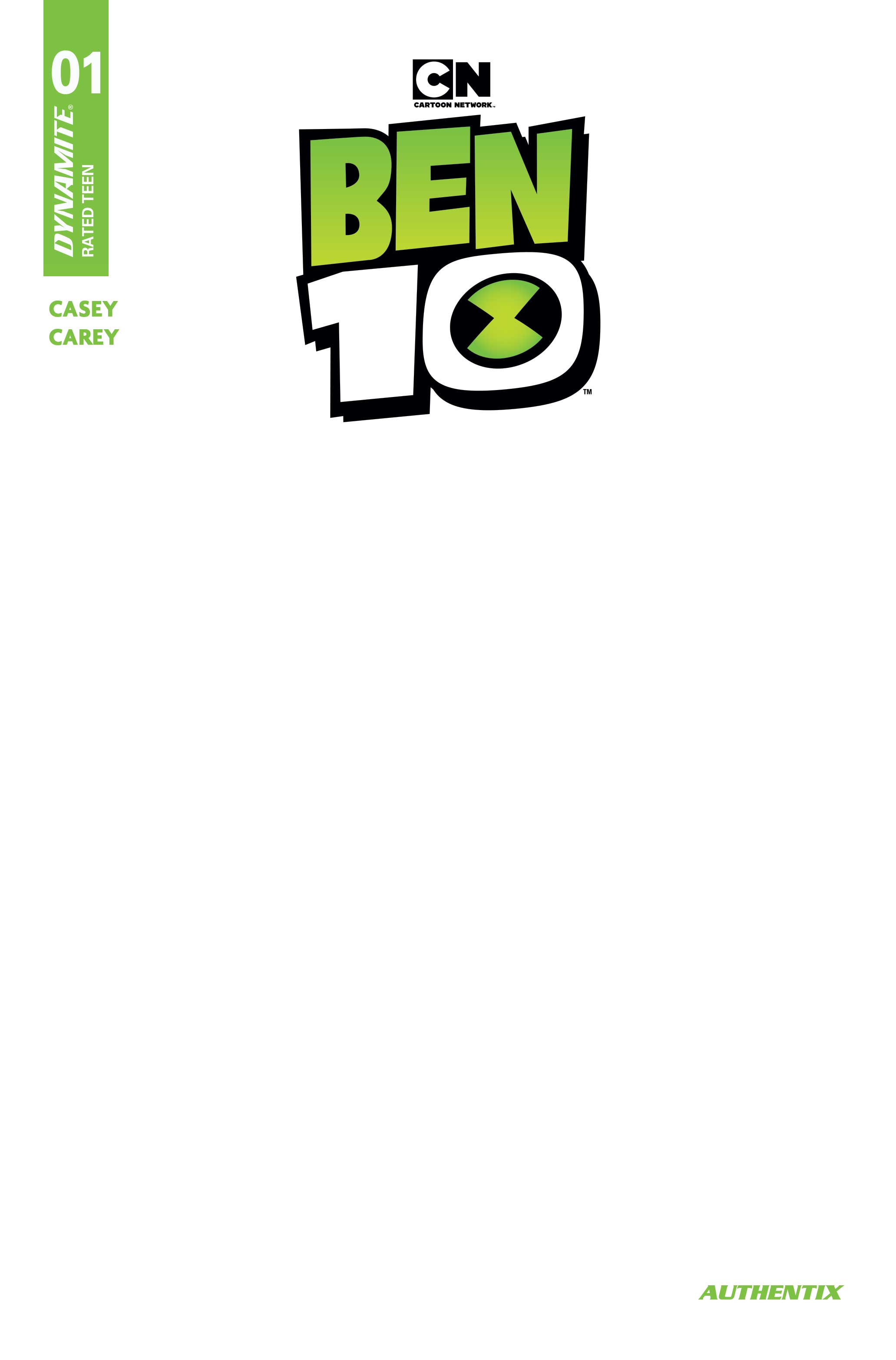  72513036343501061 | BEN 10 @1 COVER F BLANK AUTHENTIX VARIANT | DYNAMITE  