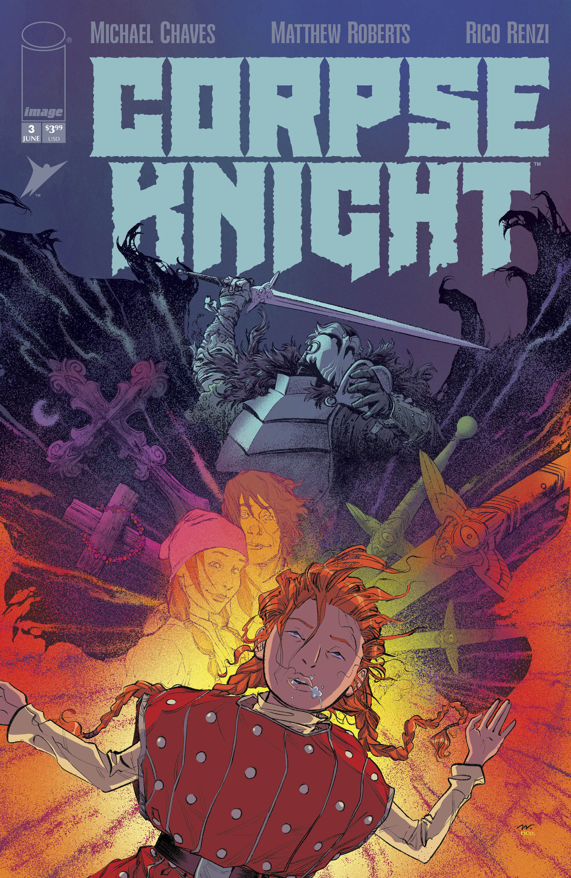  FOC30052026123 | CORPSE KNIGHT @3 (OF 6) CVR A MATTHEW ROBERTS & RICO RENZI PRE ORDER [FOC 3005] | IMAGE  