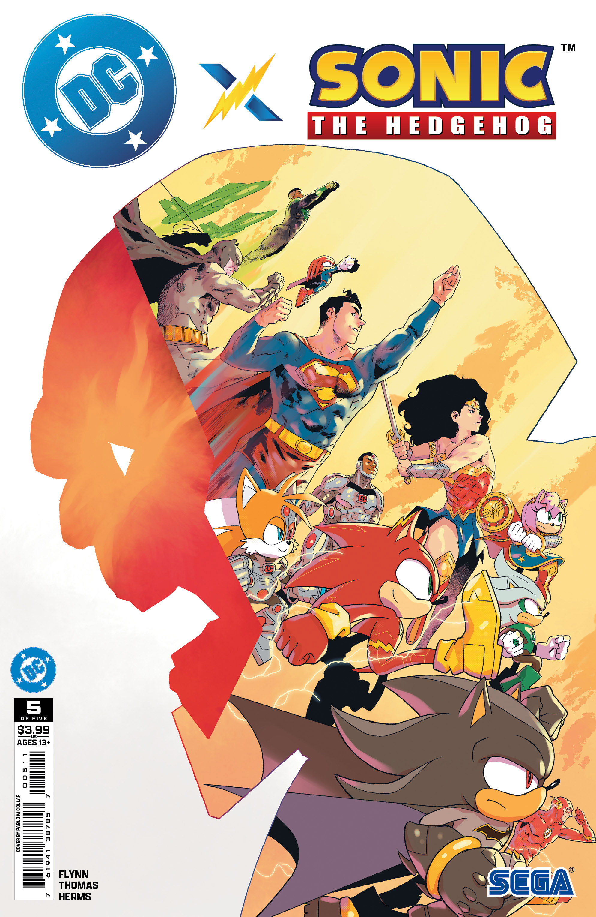  76194138785700511 | DC X SONIC THE HEDGEHOG @5 (OF 5) COVER A PABLO M COLLAR | DC  