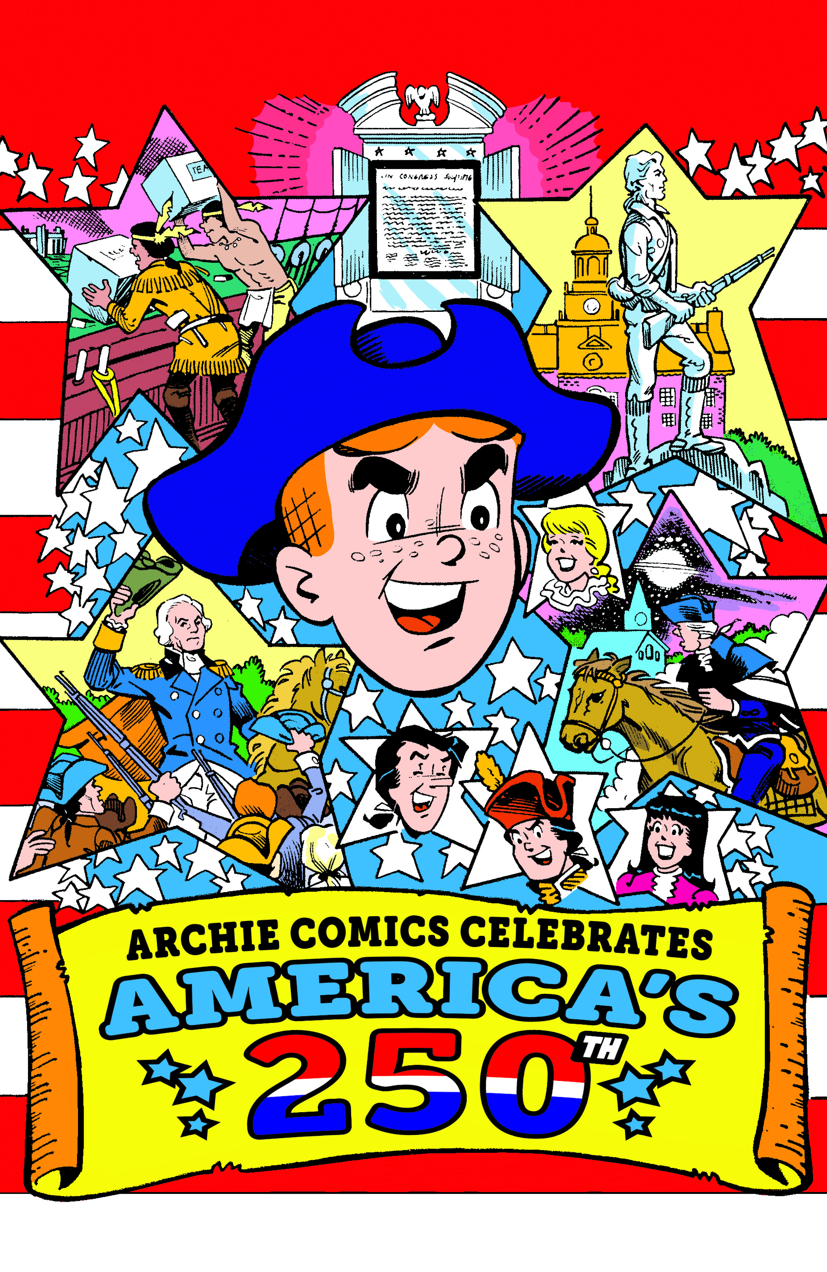  FOC06062026176 | ARCHIE COMICS CELEBRATES AMERICAS 250TH (ONE SHOT) CVR E STAN GOLDBERG LIFE WITH ARCHIE RETRO FOIL FULL ART VAR PRE ORDER [FOC 0606] | LUNAR  