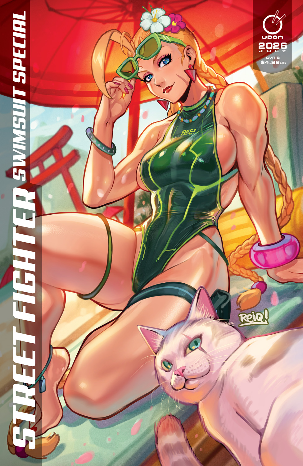 FOC30052026447 | 2026 STREET FIGHTER SWIMSUIT SPECIAL @1 (ONE SHOT) CVR B REIQ CAT VAR PRE ORDER [FOC 3005] | LUNAR  