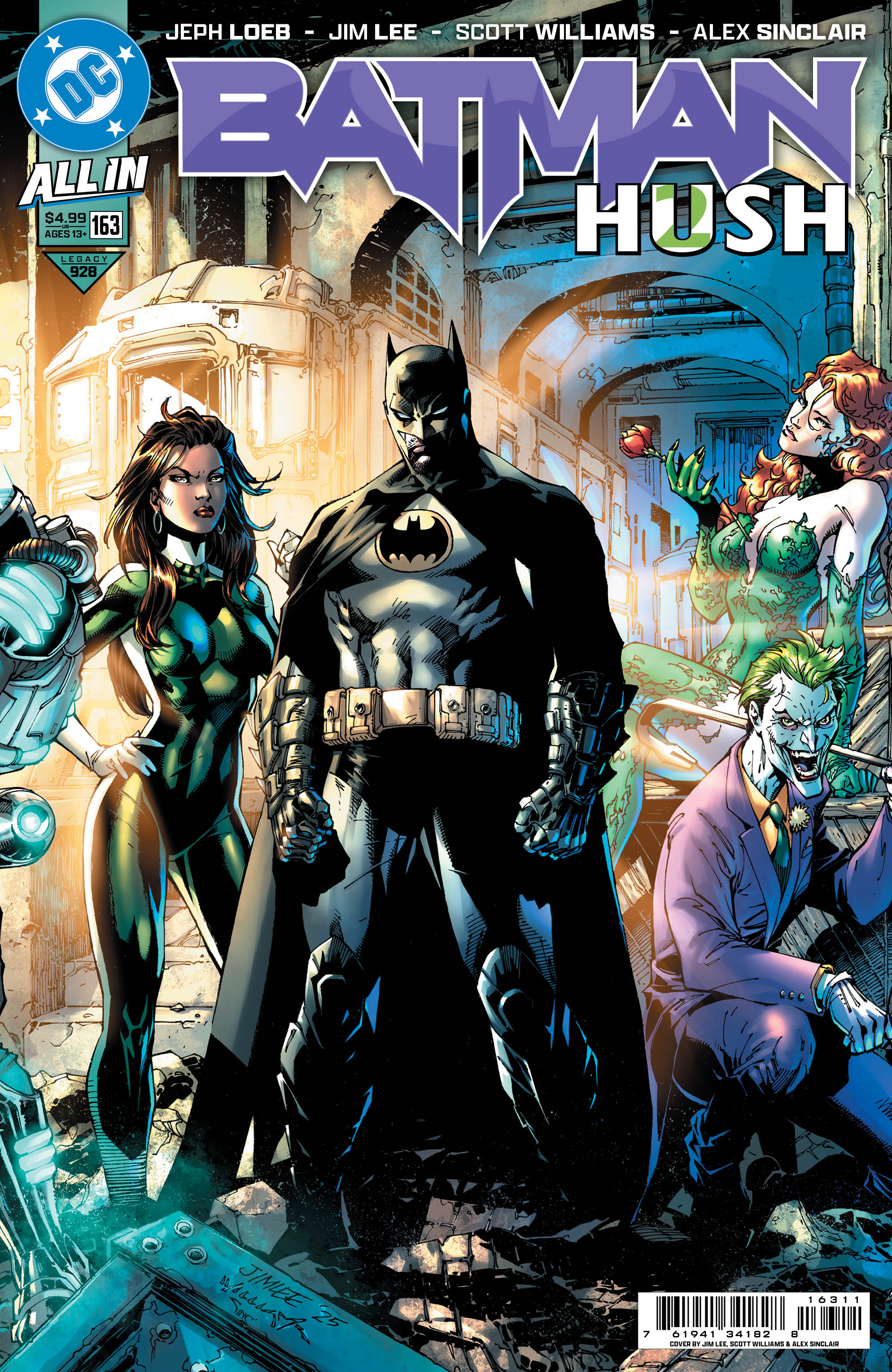 76194134182816311 | BATMAN @163 COVER A JIM LEE & SCOTT WILLIAMS BATMAN CONNECTING MIDDLE ALTERNATE COLOR | DC  