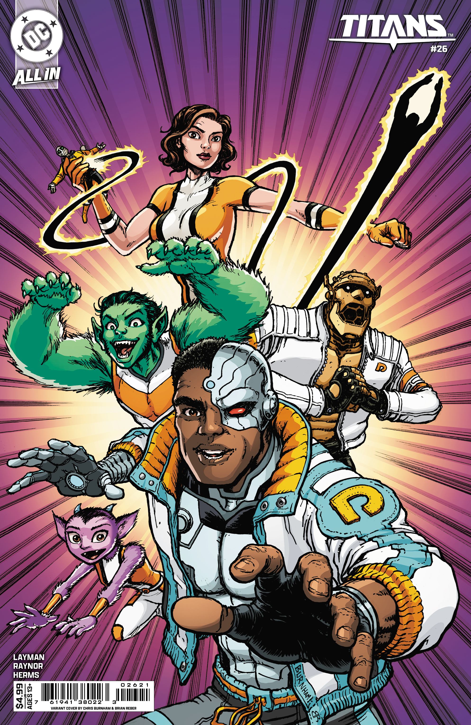  FOC26072025039 | TITANS @26 CVR B CHRIS BURNHAM CARD STOCK VAR PRE ORDER [FOC 2607] | DC  